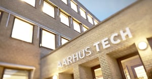 The facade of the building housing Aarhus Tech.